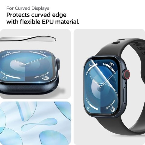 Spigen Elite Shield EZ Fit 2-Pack - Szkło hybrydowe do Apple Watch 10 46 mm (Przezroczysty) Spigen Elite Shield EZ Fit 2-Pack - Szkło hybrydowe do Apple Watch 10 46 mm (Przezroczysty)