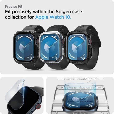 Spigen Elite Shield EZ Fit 2-Pack - Szkło hybrydowe do Apple Watch 10 46 mm (Przezroczysty) Spigen Elite Shield EZ Fit 2-Pack - Szkło hybrydowe do Apple Watch 10 46 mm (Przezroczysty)
