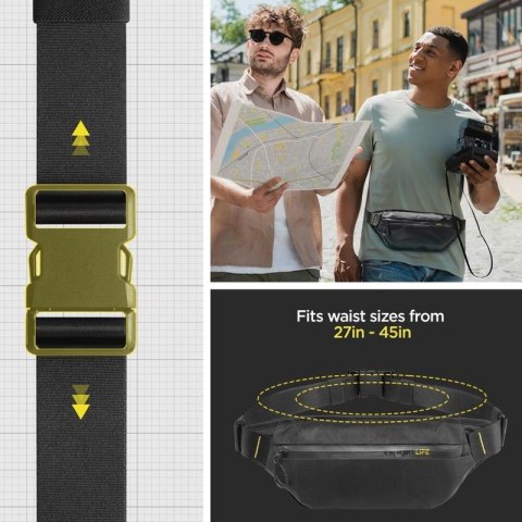 Spigen KD411 Waist Bag Klasden - Saszetka na telefon / nerka (Czarny) Spigen KD411 Waist Bag Klasden - Saszetka na telefon / nerka (Czarny)