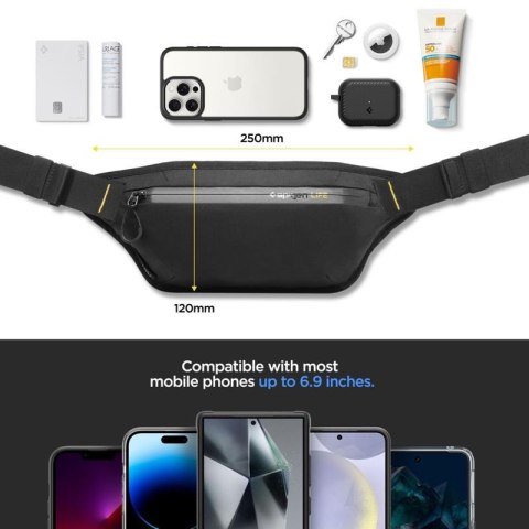 Spigen KD411 Waist Bag Klasden - Saszetka na telefon / nerka (Czarny) Spigen KD411 Waist Bag Klasden - Saszetka na telefon / nerka (Czarny)