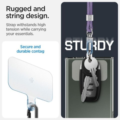 Spigen Universal Strap Set Crossbody & Wrist - Pasek do telefonu na ramię + na nadgarstek (Deep Purple) Spigen Universal Strap Set Crossbody & Wrist - Pasek do telefonu na ramię + na nadgarstek (Deep Purple)