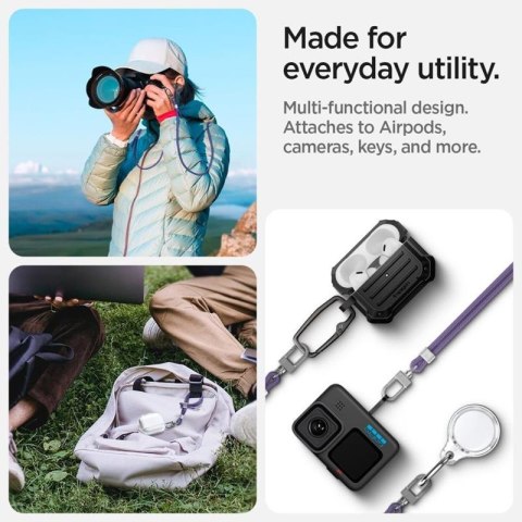 Spigen Universal Strap Set Crossbody & Wrist - Pasek do telefonu na ramię + na nadgarstek (Deep Purple) Spigen Universal Strap Set Crossbody & Wrist - Pasek do telefonu na ramię + na nadgarstek (Deep Purple)