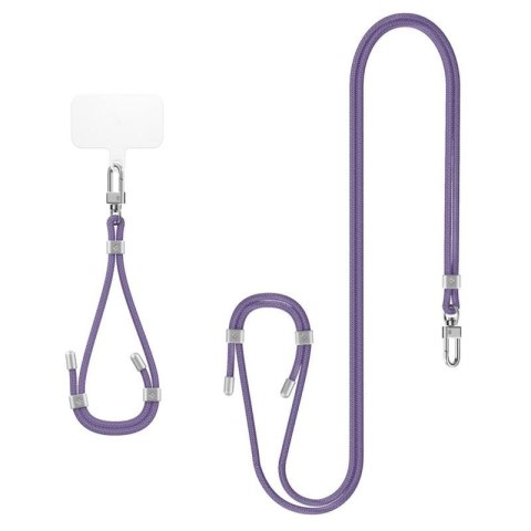 Spigen Universal Strap Set Crossbody & Wrist - Pasek do telefonu na ramię + na nadgarstek (Deep Purple) Spigen Universal Strap Set Crossbody & Wrist - Pasek do telefonu na ramię + na nadgarstek (Deep Purple)