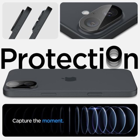 Spigen Optik GLAS.TR Camera Protector 2-Pack - Szkło ochronne na obiektyw do iPhone 16 / 16 Plus (2 szt) (Czarny) Spigen Optik GLAS.TR Camera Protector 2-Pack - Szkło ochronne na obiektyw do iPhone 16 / 16 Plus (2 szt) (Czarny)