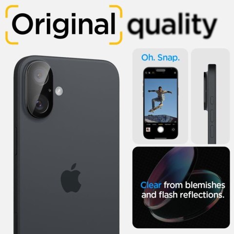 Spigen Optik GLAS.TR Camera Protector 2-Pack - Szkło ochronne na obiektyw do iPhone 16 / 16 Plus (2 szt) (Czarny) Spigen Optik GLAS.TR Camera Protector 2-Pack - Szkło ochronne na obiektyw do iPhone 16 / 16 Plus (2 szt) (Czarny)