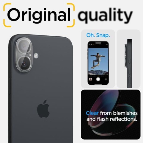 Spigen Optik GLAS.TR Camera Protector 2-Pack - Szkło ochronne na obiektyw do iPhone 16 / 16 Plus (2 szt) (Przezroczysty) Spigen Optik GLAS.TR Camera Protector 2-Pack - Szkło ochronne na obiektyw do iPhone 16 / 16 Plus (2 szt) (Przezroczysty)