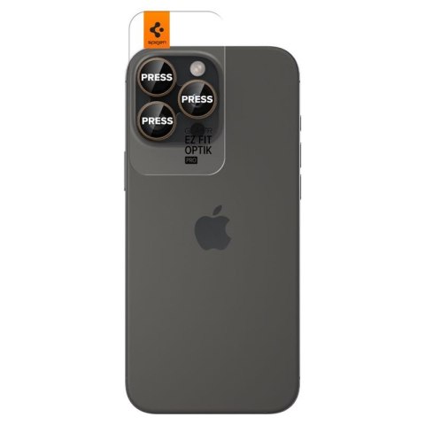 Spigen Optik Pro GLAS.TR EZ Fit Camera Protector 2-Pack - Szkło ochronne na obiektyw do iPhone 16 Pro / 16 Pro Max (2 szt) (Dese Spigen Optik Pro GLAS.TR EZ Fit Camera Protector 2-Pack - Szkło ochronne na obiektyw do iPhone 16 Pro / 16 Pro Max (2 szt) (Dese