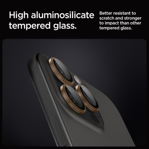 Spigen Optik Pro GLAS.TR EZ Fit Camera Protector 2-Pack - Szkło ochronne na obiektyw do iPhone 16 Pro / 16 Pro Max (2 szt) (Dese Spigen Optik Pro GLAS.TR EZ Fit Camera Protector 2-Pack - Szkło ochronne na obiektyw do iPhone 16 Pro / 16 Pro Max (2 szt) (Dese