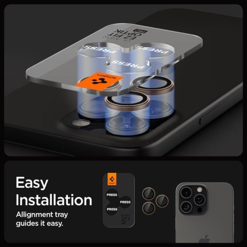 Spigen Optik Pro GLAS.TR EZ Fit Camera Protector 2-Pack - Szkło ochronne na obiektyw do iPhone 16 Pro / 16 Pro Max (2 szt) (Dese Spigen Optik Pro GLAS.TR EZ Fit Camera Protector 2-Pack - Szkło ochronne na obiektyw do iPhone 16 Pro / 16 Pro Max (2 szt) (Dese