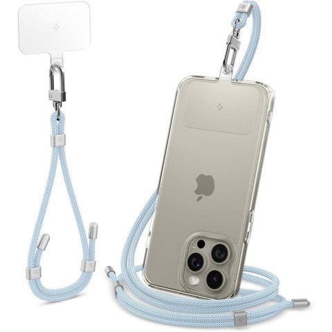 Spigen Universal Strap Set Crossbody & Wrist - Pasek do telefonu na ramię + na nadgarstek (Mute Blue) Spigen Universal Strap Set Crossbody & Wrist - Pasek do telefonu na ramię + na nadgarstek (Mute Blue)