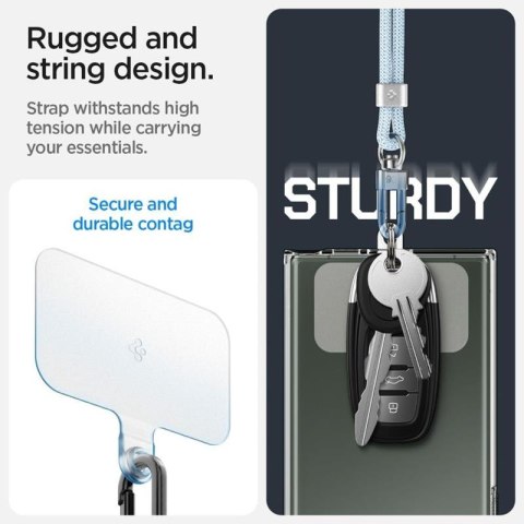 Spigen Universal Strap Set Crossbody & Wrist - Pasek do telefonu na ramię + na nadgarstek (Mute Blue) Spigen Universal Strap Set Crossbody & Wrist - Pasek do telefonu na ramię + na nadgarstek (Mute Blue)