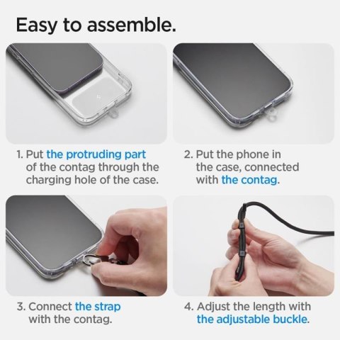 Spigen Universal Strap Set Crossbody & Wrist - Pasek do telefonu na ramię + na nadgarstek (Mute Blue) Spigen Universal Strap Set Crossbody & Wrist - Pasek do telefonu na ramię + na nadgarstek (Mute Blue)