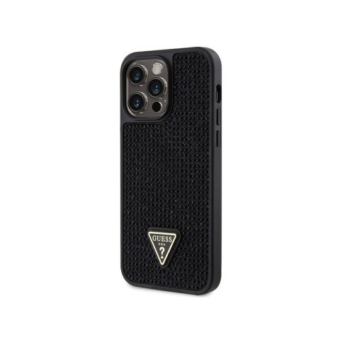 Guess Rhinestone Triangle - Etui iPhone 14 Pro Max (czarny) Guess Rhinestone Triangle - Etui iPhone 14 Pro Max (czarny)