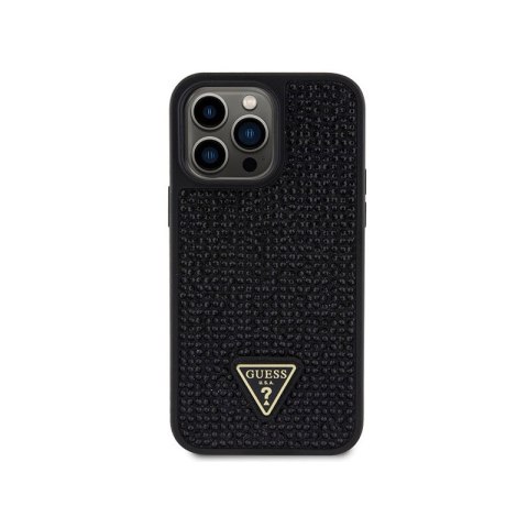 Guess Rhinestone Triangle - Etui iPhone 14 Pro Max (czarny) Guess Rhinestone Triangle - Etui iPhone 14 Pro Max (czarny)