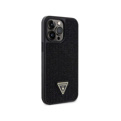 Guess Rhinestone Triangle - Etui iPhone 14 Pro Max (czarny) Guess Rhinestone Triangle - Etui iPhone 14 Pro Max (czarny)
