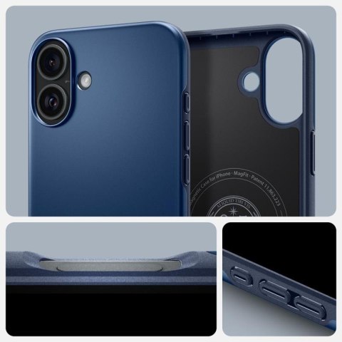Spigen Thin Fit Mag MagSafe - Etui do iPhone 16 (Navy Blue) Spigen Thin Fit Mag MagSafe - Etui do iPhone 16 (Navy Blue)