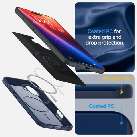Spigen Thin Fit Mag MagSafe - Etui do iPhone 16 (Navy Blue) Spigen Thin Fit Mag MagSafe - Etui do iPhone 16 (Navy Blue)