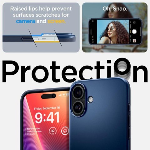 Spigen Thin Fit Mag MagSafe - Etui do iPhone 16 (Navy Blue) Spigen Thin Fit Mag MagSafe - Etui do iPhone 16 (Navy Blue)