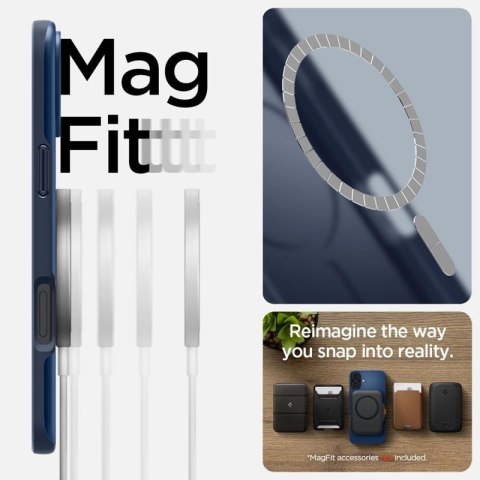 Spigen Thin Fit Mag MagSafe - Etui do iPhone 16 (Navy Blue) Spigen Thin Fit Mag MagSafe - Etui do iPhone 16 (Navy Blue)