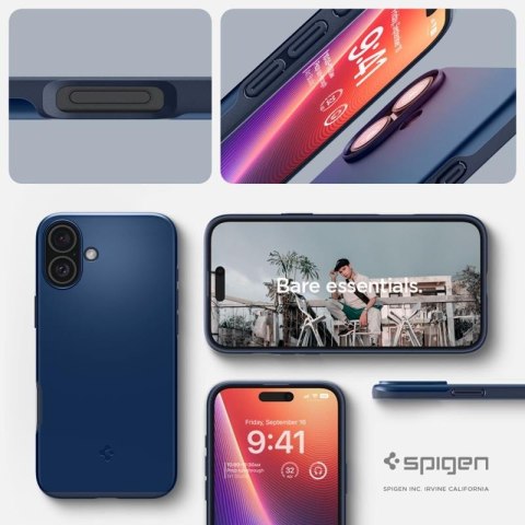 Spigen Thin Fit Mag MagSafe - Etui do iPhone 16 (Navy Blue) Spigen Thin Fit Mag MagSafe - Etui do iPhone 16 (Navy Blue)