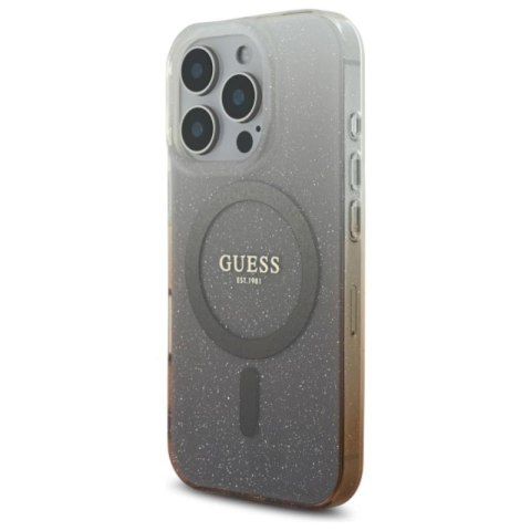 Guess IML Glitter Gradient MagSafe - Etui iPhone 16 Pro Max (brązowy) Guess IML Glitter Gradient MagSafe - Etui iPhone 16 Pro Max (brązowy)