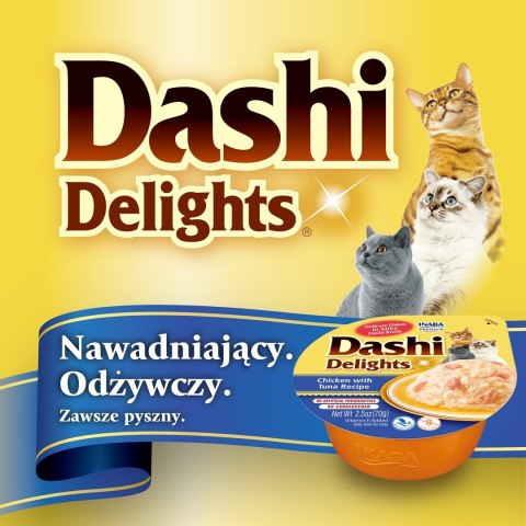 INABA Dashi Delights Kurczak Tuńczyk&Łosoś - Przysmak dla kotów - 70g INABA Dashi Delights Kurczak Tuńczyk&Łosoś - Przysmak dla kotów - 70g