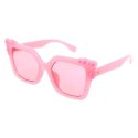 Okulary damskie cat eye oversized różowe