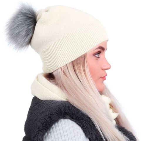 KOMPLET czapka z pomponem i komin KOMPLET czapka z pomponem i komin