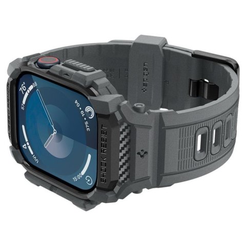 Spigen Rugged Armor Pro - Pasek z obudową do Apple Watch 10 46 mm (Dark Grey) Spigen Rugged Armor Pro - Pasek z obudową do Apple Watch 10 46 mm (Dark Grey)
