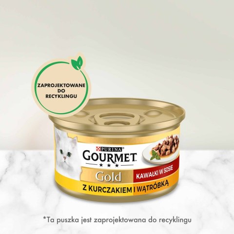 GOURMET GOLD Kurczak i wątróbka w sosie 85g GOURMET GOLD Kurczak i wątróbka w sosie 85g