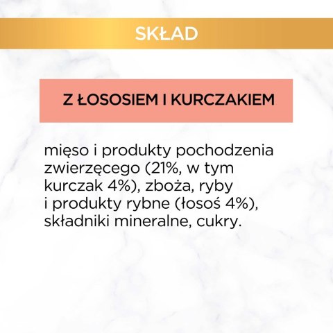 GOURMET GOLD Łosoś i kurczak w sosie mokra karma dla kota - puszka - 85 g GOURMET GOLD Łosoś i kurczak w sosie mokra karma dla kota - puszka - 85 g