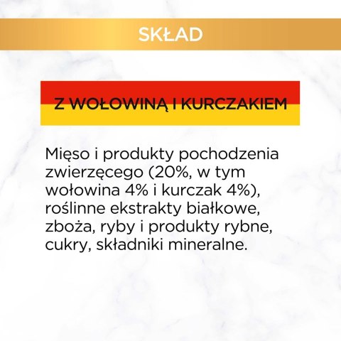 GOURMET GOLD Wołowina z kurczakiem mix kawałków na parze i w sosie - mokra karma dla kota - 85 g GOURMET GOLD Wołowina z kurczakiem mix kawałków na parze i w sosie - mokra karma dla kota - 85 g