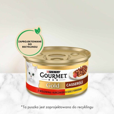 GOURMET GOLD Wołowina z kurczakiem w sosie pomidorowym 85g GOURMET GOLD Wołowina z kurczakiem w sosie pomidorowym 85g
