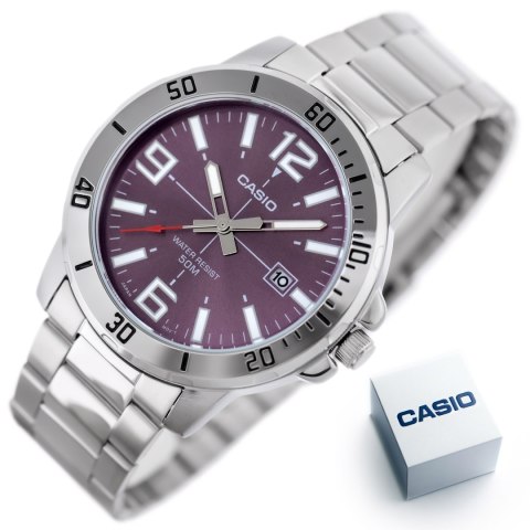 ZEGAREK MĘSKI CASIO MTP-VD01D-6B + BOX ZEGAREK MĘSKI CASIO MTP-VD01D-6B + BOX
