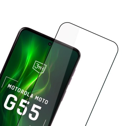 3mk HardGlass Max Lite - Szkło hartowane do Motorola Moto G55 5G (Czarny) 3mk HardGlass Max Lite - Szkło hartowane do Motorola Moto G55 5G (Czarny)