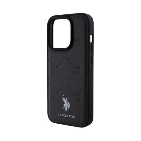 US Polo Assn Yoke Pattern - Etui iPhone 15 Pro Max (czarny) US Polo Assn Yoke Pattern - Etui iPhone 15 Pro Max (czarny)