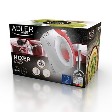 Mikser ręczny Adler AD 4212 (300W; kolor biały) Mikser ręczny Adler AD 4212 (300W; kolor biały)
