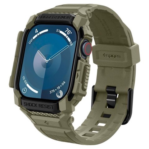 Spigen Rugged Armor Pro - Pasek z obudową do Apple Watch 10 46 mm (Vintage Khaki) Spigen Rugged Armor Pro - Pasek z obudową do Apple Watch 10 46 mm (Vintage Khaki)