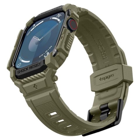 Spigen Rugged Armor Pro - Pasek z obudową do Apple Watch 10 46 mm (Vintage Khaki) Spigen Rugged Armor Pro - Pasek z obudową do Apple Watch 10 46 mm (Vintage Khaki)