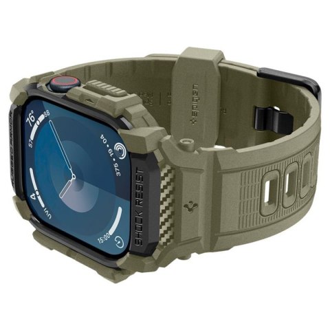 Spigen Rugged Armor Pro - Pasek z obudową do Apple Watch 10 46 mm (Vintage Khaki) Spigen Rugged Armor Pro - Pasek z obudową do Apple Watch 10 46 mm (Vintage Khaki)