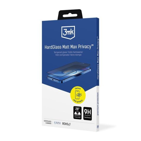 3mk HardGlass Matt Max Privacy - Matowe szkło hartowane z filtrem prywatyzującym do iPhone 16 Pro Max 3mk HardGlass Matt Max Privacy - Matowe szkło hartowane z filtrem prywatyzującym do iPhone 16 Pro Max
