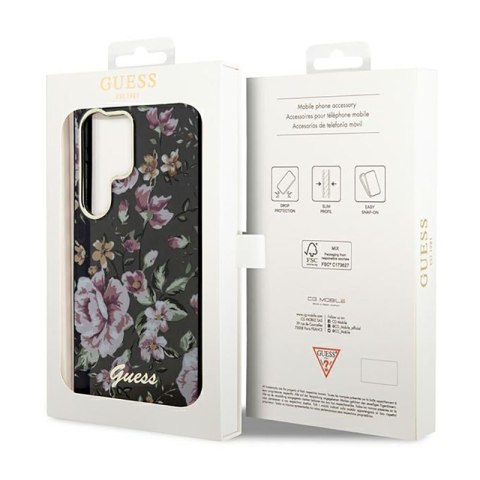 Guess Flower Collection - Etui Samsung Galaxy S23 Ultra (czarny) Guess Flower Collection - Etui Samsung Galaxy S23 Ultra (czarny)