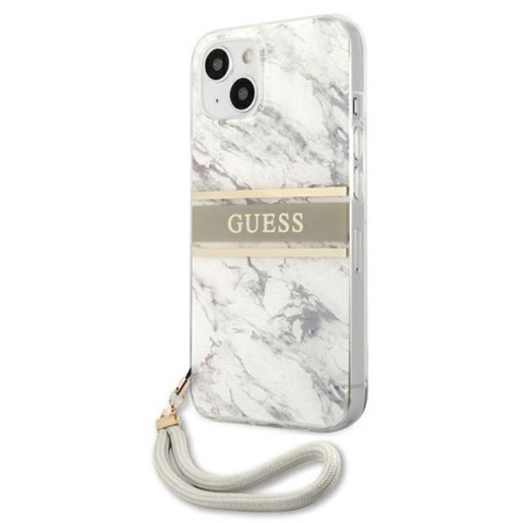 Guess Marble Strap - Etui iPhone 13 Mini (szary) Guess Marble Strap - Etui iPhone 13 Mini (szary)