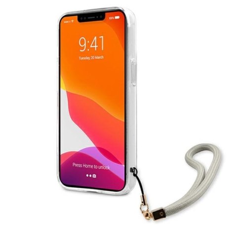 Guess Marble Strap - Etui iPhone 13 Mini (szary) Guess Marble Strap - Etui iPhone 13 Mini (szary)