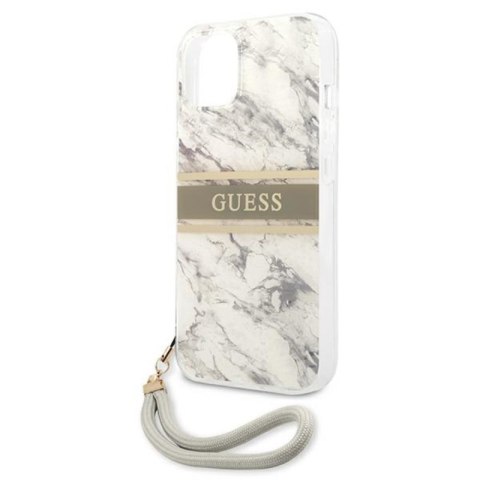 Guess Marble Strap - Etui iPhone 13 Mini (szary) Guess Marble Strap - Etui iPhone 13 Mini (szary)
