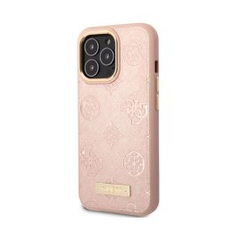 Guess Peony Logo Plate MagSafe - Etui iPhone 13 Pro (różowy)