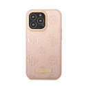 Guess Peony Logo Plate MagSafe - Etui iPhone 13 Pro (różowy)
