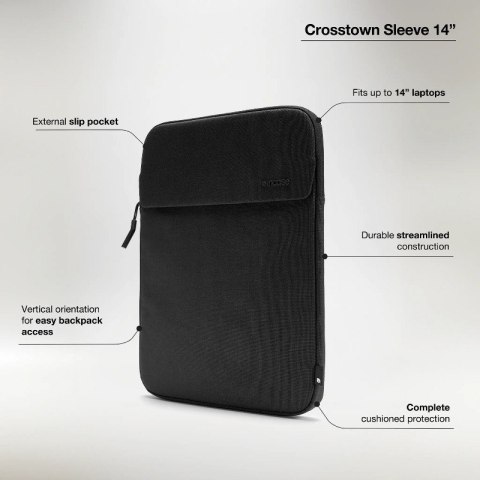 Incase Crosstown Sleeve with Woolenex - Pokrowiec z kieszenią MacBook Pro 14" (M4/M3/M2/M1/2024-2021) (Black) Incase Crosstown Sleeve with Woolenex - Pokrowiec z kieszenią MacBook Pro 14" (M4/M3/M2/M1/2024-2021) (Black)