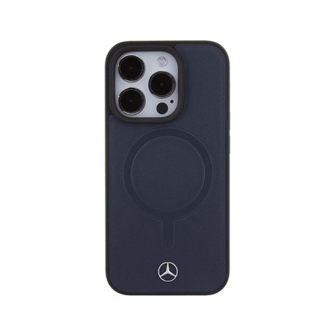 Mercedes Smooth Leather MagSafe - Etui iPhone 15 Pro (granatowy) Mercedes Smooth Leather MagSafe - Etui iPhone 15 Pro (granatowy)