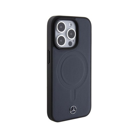 Mercedes Smooth Leather MagSafe - Etui iPhone 15 Pro (granatowy) Mercedes Smooth Leather MagSafe - Etui iPhone 15 Pro (granatowy)